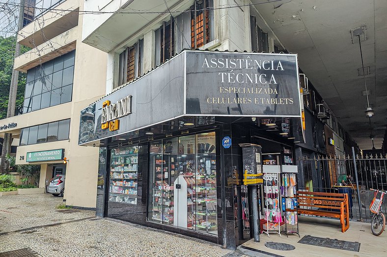 Botafogo, 4 Huéspedes y vista al Pan de Azúcar.